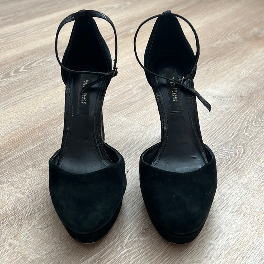 Black Suede White House Black Market Pumps